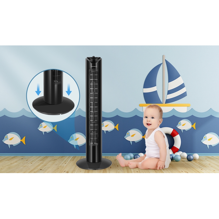 Aigostar - Tornituuletin 45W/230V musta