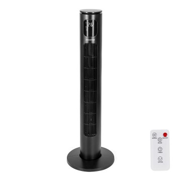 Aigostar - Tornituuletin 50W/230V musta Wi-Fi + kauko-ohjaus
