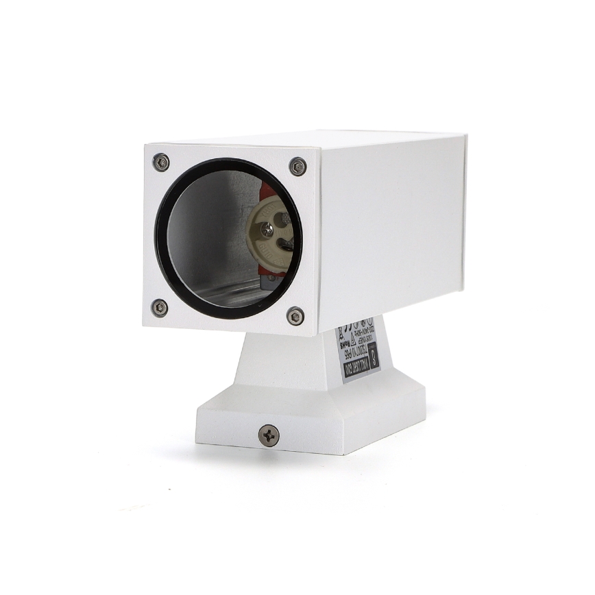 Aigostar - Ulkoseinävalaisin 2xGU10/230V valkoinen IP65 kulmikas
