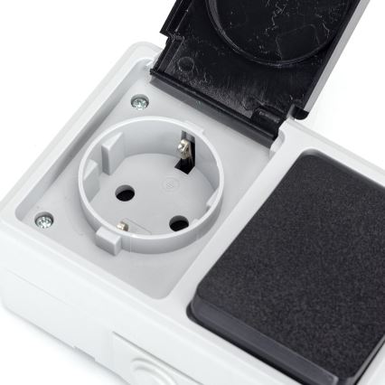 Aigostar - Ulkotila katkaisin 1P pistokkeella 1x16A/250V IP54