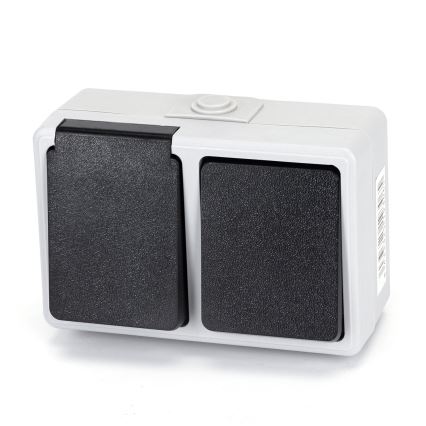 Aigostar - Ulkotila katkaisin 1P pistokkeella 1x16A/250V IP54
