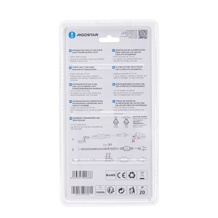 Aigostar - Virtalähde LED-nauhoille 10 mm 600W/230V valkoinen