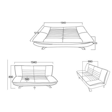 AIRI avattava kaksipaikkainen sohva beige