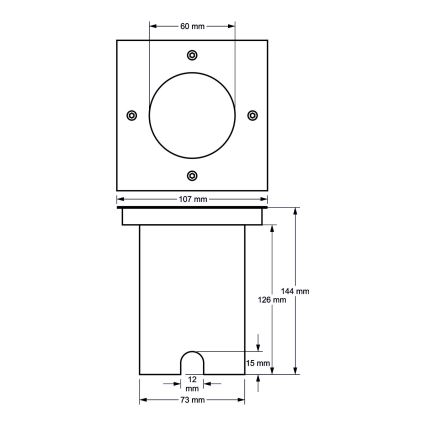Ajoväylän valo 1xGU10/30W/230V IP44 mattakromi
