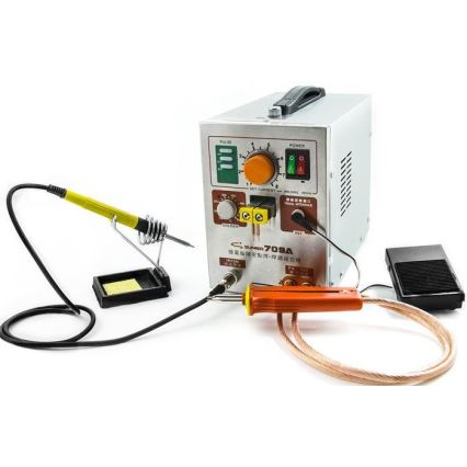 Akkupistehitsauskone mikrojuotteella 230V