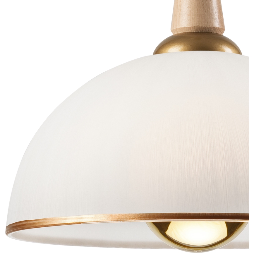 Alas vedettävä kattokruunu CHIARA 1xE27/60W/230V beige/pyökki