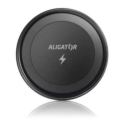 Aligator AMS05BK - Magneettinen puhelinteline autoon langattomalla Qi-latauksella 15 W ja MagSafe-yhteensopiva, musta