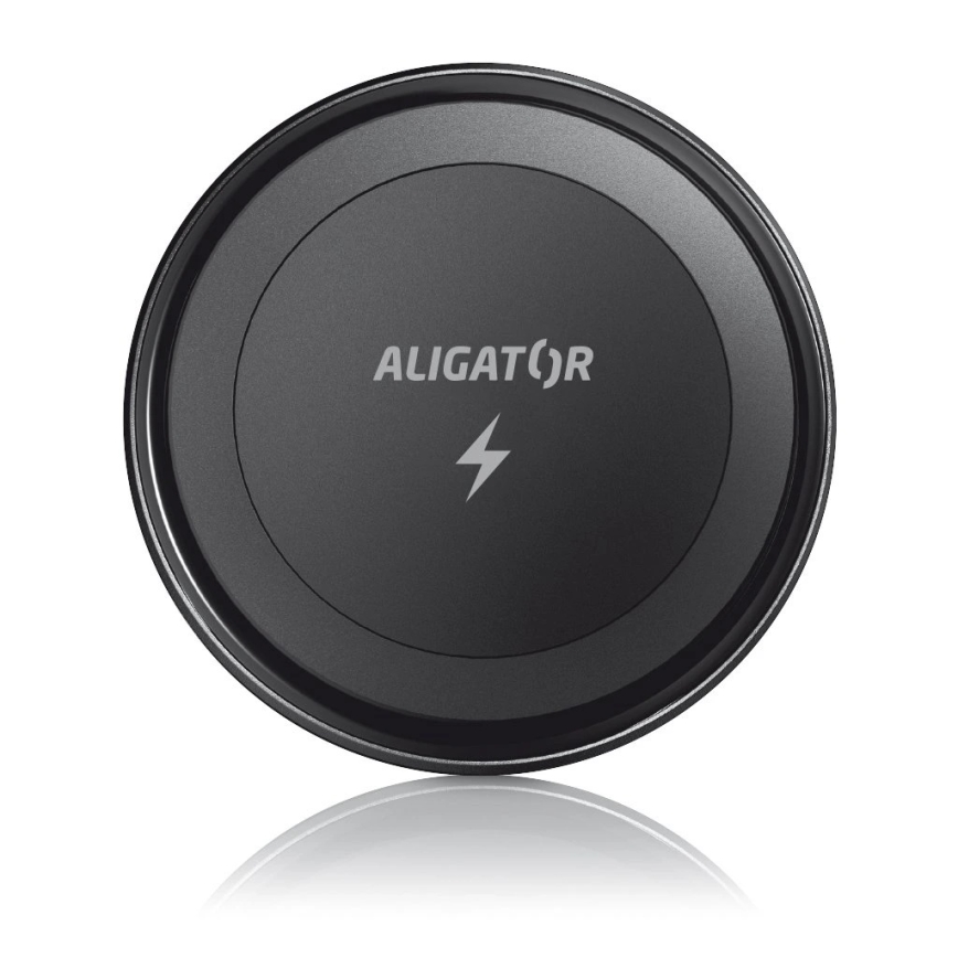 Aligator AMS05BK - Magneettinen puhelinteline autoon langattomalla Qi-latauksella 15 W ja MagSafe-yhteensopiva, musta