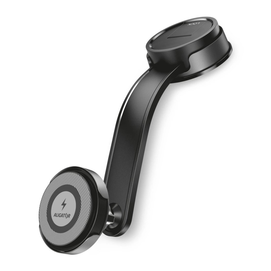 Aligator AMS07BK - Auton puhelinteline joustavalla MagSafe-varrella musta