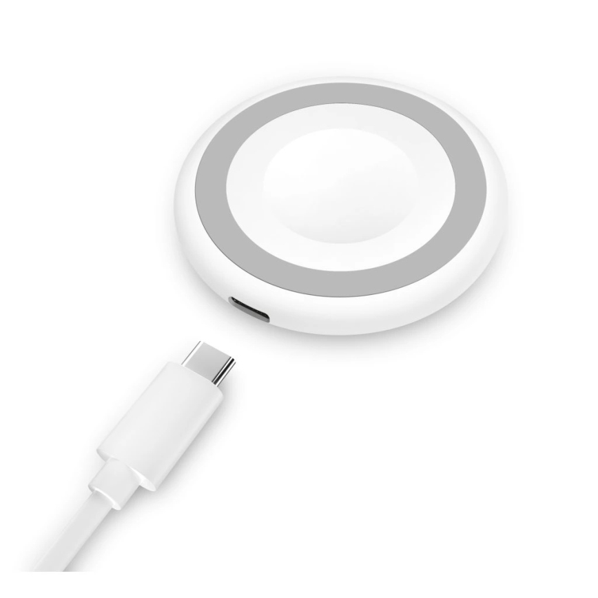 Aligator AMS08WT - Langaton MagSafe 3-in-1-laturi, 15 W, valkoinen