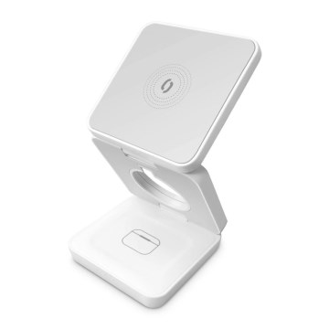 Aligator AMS09WT – MagSafe 3-in-1 langaton lataustelakka 15 W, valkoinen