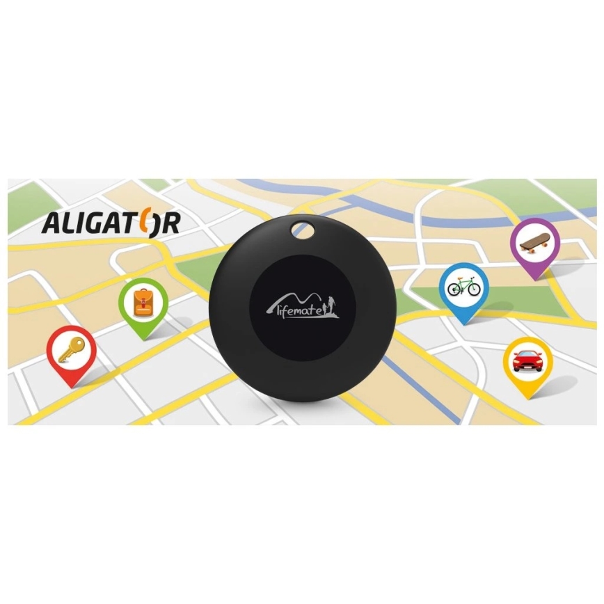 Aligator APD001 - Life Tag paikannin 1xCR2032 IP65 musta