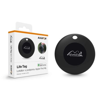 Aligator APD001 - Life Tag paikannin 1xCR2032 IP65 musta