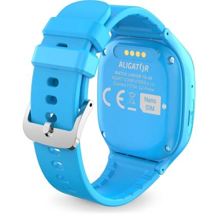 Aligator AW11BE - Älykello Watch Junior 2 450 mAh IP67 Wi-Fi sininen