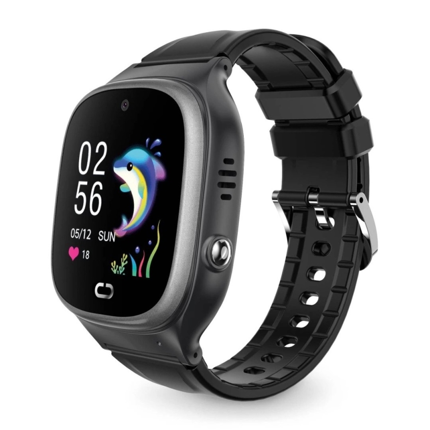 Aligator AW11BK - Älykello Watch Junior 2 450 mAh IP67 Wi-Fi musta