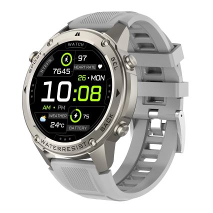 Aligator AW12SR - älykello Watch GPS 500 mAh IP69K hopea