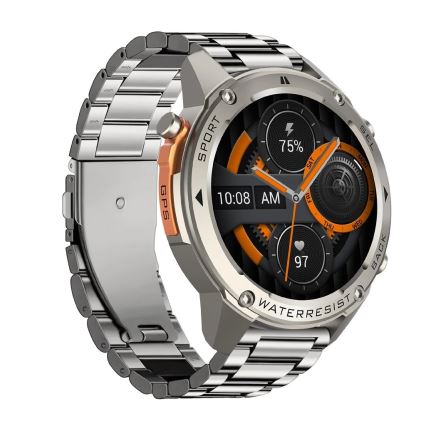 Aligator AW12SR - älykello Watch GPS 500 mAh IP69K hopea