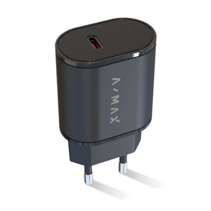 Aligator AX0002V - Pikalatausadapteri A-MAX Power Delivery 20W USB-C musta