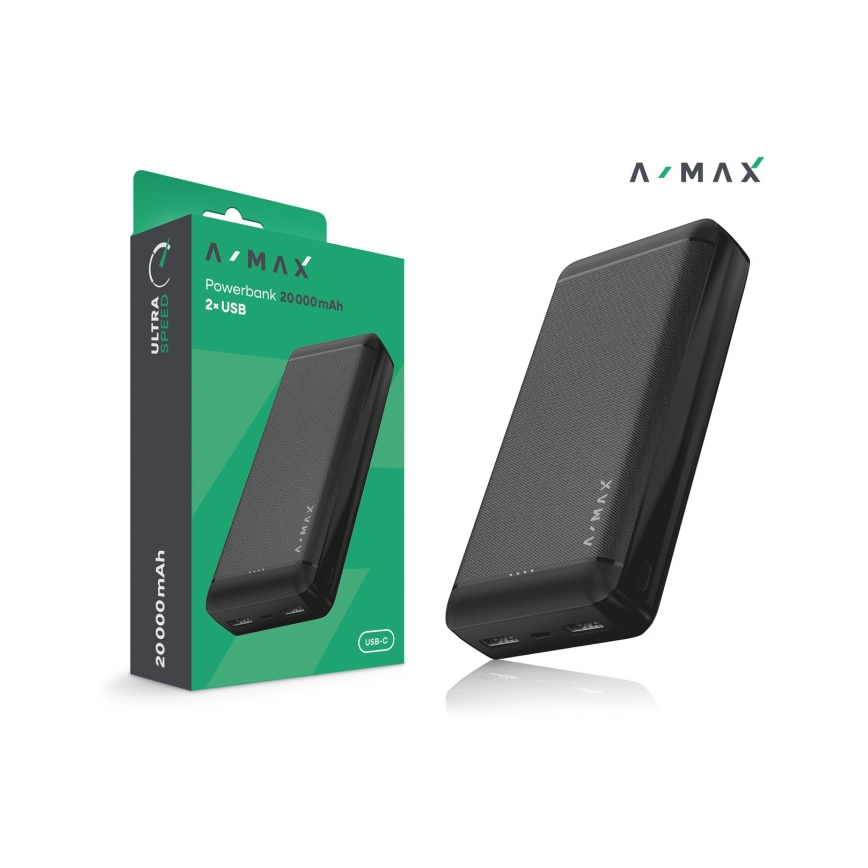 Aligator AX0003 - A-MAX 10000 mAh 3,7V varavirtalähde, musta