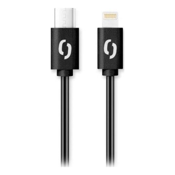 Aligator DATKP50 - USB-kaapeli USB-C / Lightning 30W Power Delivery 1,5m musta