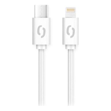 Aligator DATKP51 - USB-kaapeli USB-C / Lightning 30 W Power Delivery 1,5 m valkoinen