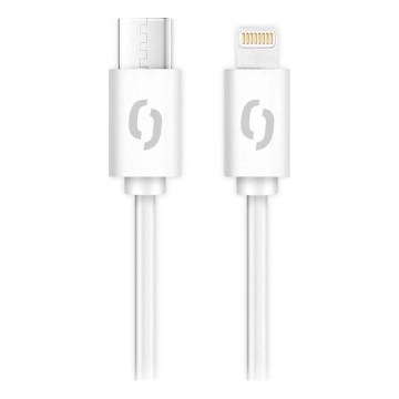 Aligator DATKP61 - USB-kaapeli USB-C / Lightning, 30 W Power Delivery, 2,5 m, valkoinen
