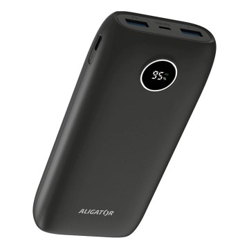 Aligator PBPD20BK - Power Delivery -varavirtalähde, LCD-näytöllä, 20000 mAh/20 W/3,7 V, musta