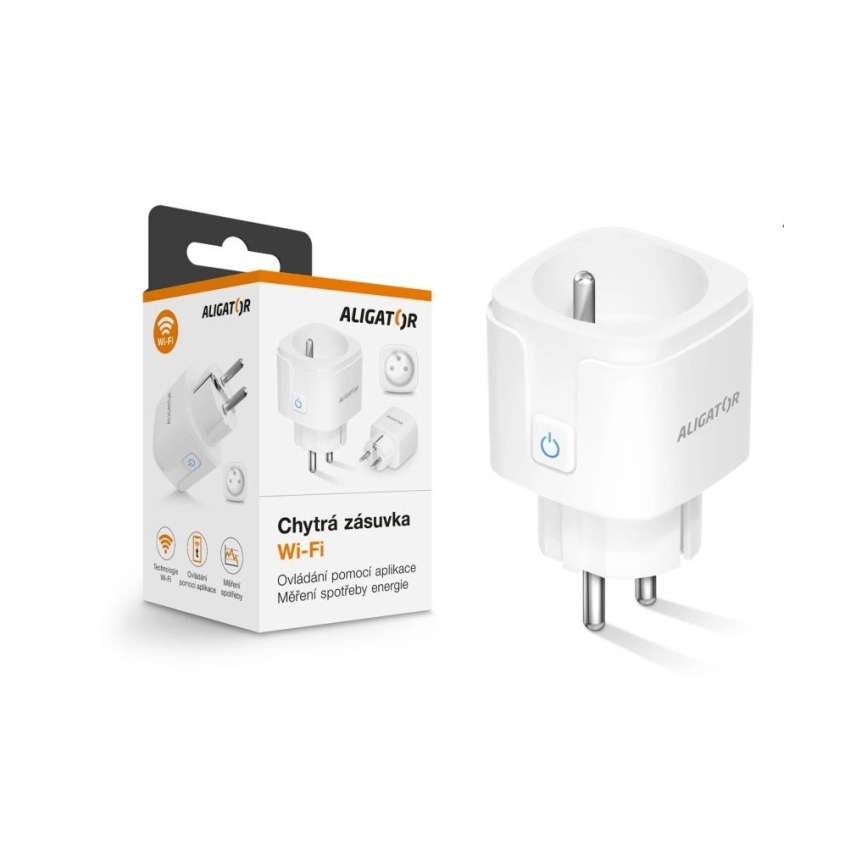 Aligator WAL001 - Älypistorasia 3680W/230V/Tyyppi E/16A Wi-Fi Tuya