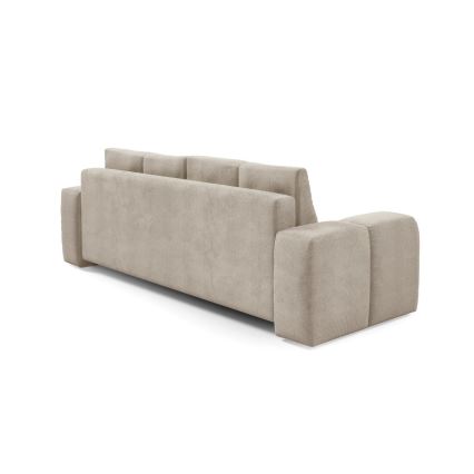 Vuodesohva, verhoiltu, kolmen istuttava, säilytystilalla ALMADA beige