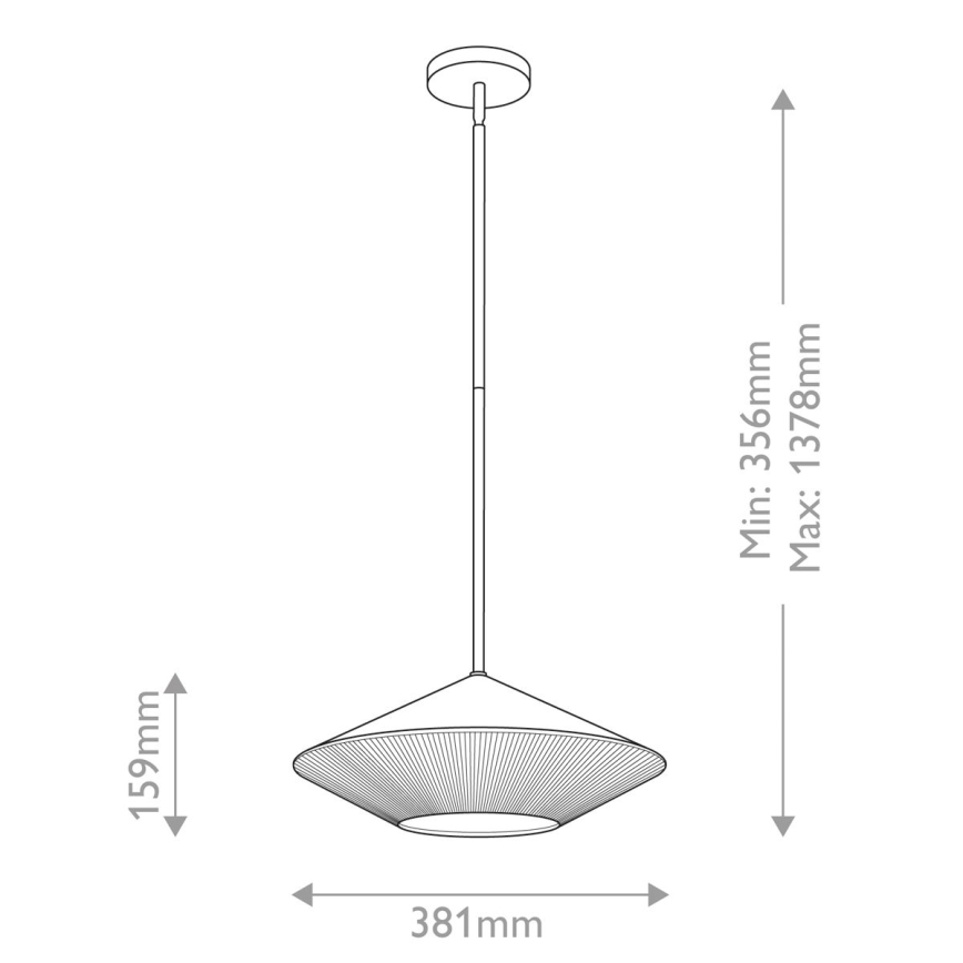 Alora Mood - Riippukattokruunu DAPHNE 1xE27/60W/230V halkaisija 38,1 cm musta