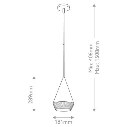 Alora Mood - DAPHNE kattovalaisin varrella 1xE27/60W/230V Ø 18,1 cm, musta/ruskea