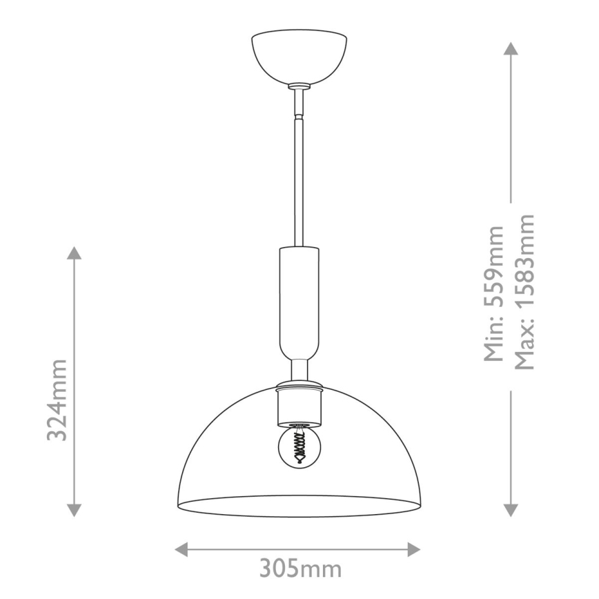 Alora Mood - Riippukattokruunu JUDE 1xE27/60W/230V halkaisija 30,5 cm messinki