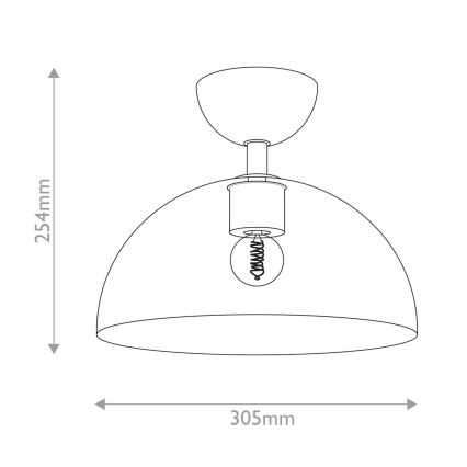Alora Mood - Kattovalo JUDE 1xE27/60W/230V halkaisija 30,5 cm messinki
