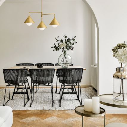 Alora Mood - REMYCK varrellinen kattokruunu 3xE27/60W/230V kultainen