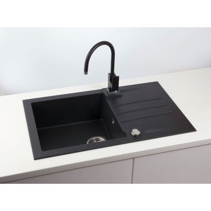ALVEUS 1090942 - Keittiön pesuallas ROCK 78x48 cm graniitti/musta