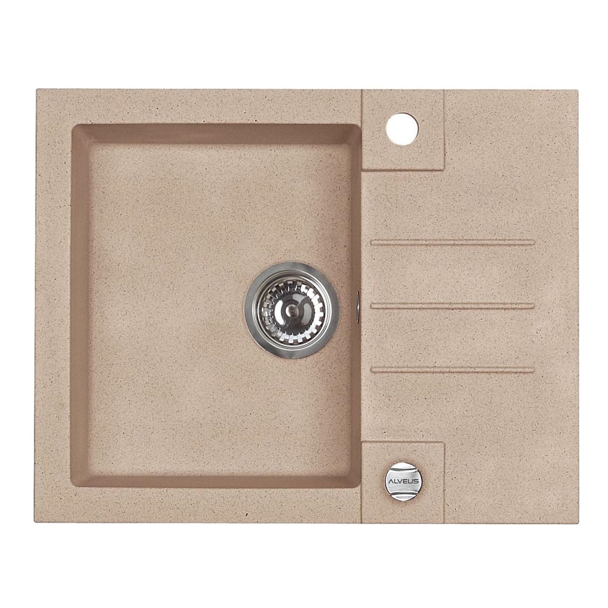 ALVEUS 1090950 - Keittiön pesuallas ROCK 59,5x47,5 cm graniitti/beige