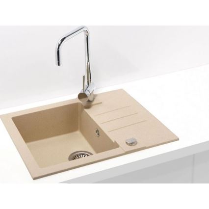 ALVEUS 1090950 - Keittiön pesuallas ROCK 59,5x47,5 cm graniitti/beige