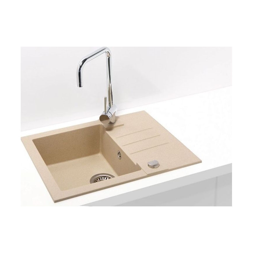 ALVEUS 1090950 - Keittiön pesuallas ROCK 59,5x47,5 cm graniitti/beige