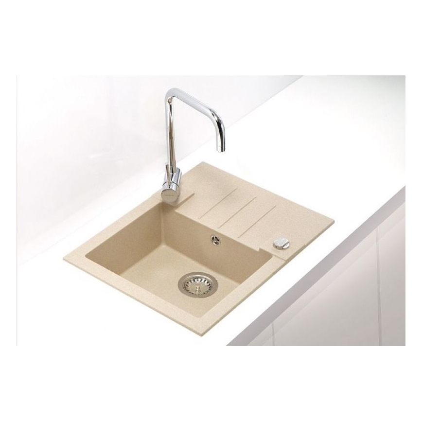 ALVEUS 1090950 - Keittiön pesuallas ROCK 59,5x47,5 cm graniitti/beige