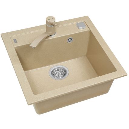 ALVEUS 1107889 - Keittiön pesuallas FORMIC 52x51 cm graniitti/beige