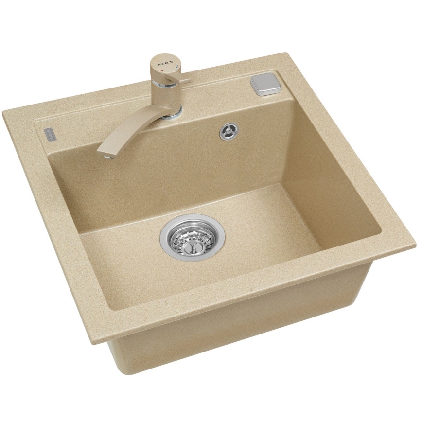 ALVEUS 1107889 - Keittiön pesuallas FORMIC 52x51 cm graniitti/beige