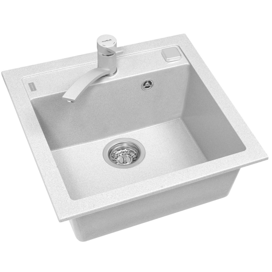 ALVEUS 1128395 - Keittiön pesuallas FORMIC 52x51 cm graniitti/valkoinen