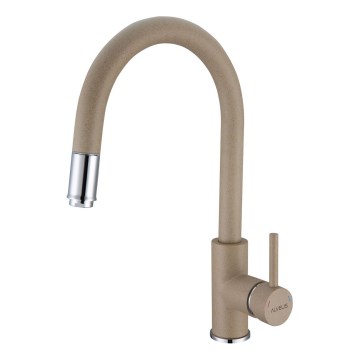 ALVEUS 1129020 - Tiskihana ulosvedettävällä ruiskulla DELOS 38 cm graniitti/beige