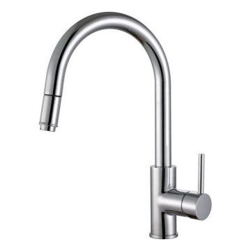 ALVEUS 1129021 - Tiskihana ulosvedettävällä ruiskulla DELOS 38 cm kiiltävä kromi