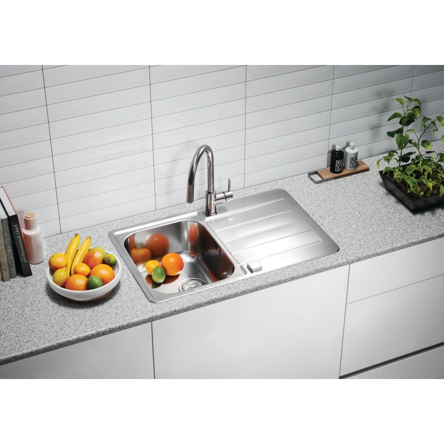 ALVEUS 1136608 - Keittiön pesuallas LINE 79x50 cm ruostumaton/satin, ilman eksentriä