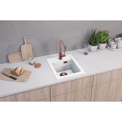 ALVEUS 1139079 - Keittiön pesuallas ATROX 50x40 cm graniitti/valkoinen