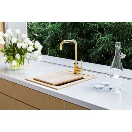 ALVEUS 1139769 - Keittiön pesuallas ATROX 50x40 cm graniitti/beige