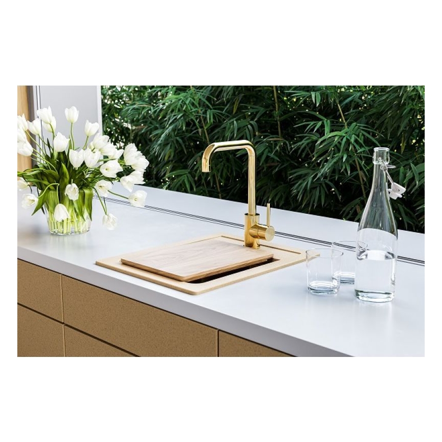 ALVEUS 1139769 - Keittiön pesuallas ATROX 50x40 cm graniitti/beige