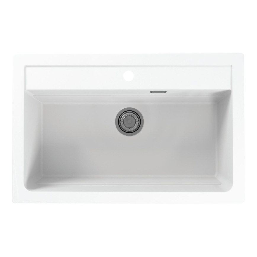 ALVEUS 1140443 - Keittiön pesuallas ATROX 79x50 cm graniitti/valkoinen