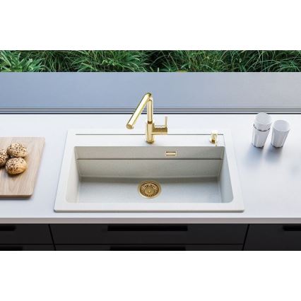 ALVEUS 1140443 - Keittiön pesuallas ATROX 79x50 cm graniitti/valkoinen